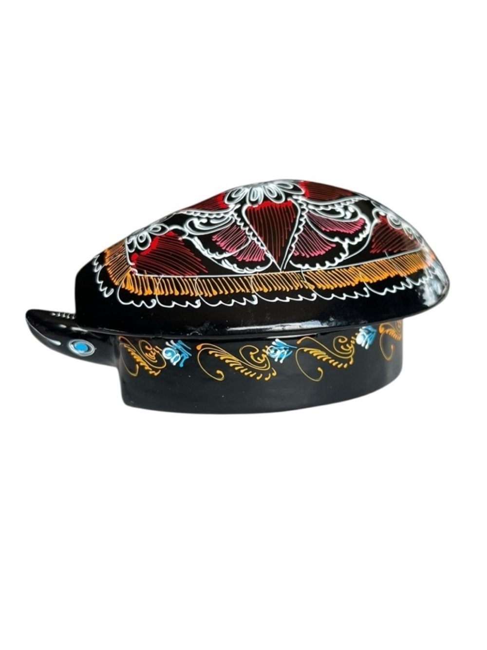 Handpainted Turtle Trinket Jewelry Box Unique